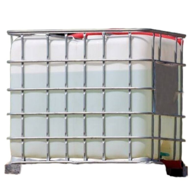 275 gallon water tote on a white background