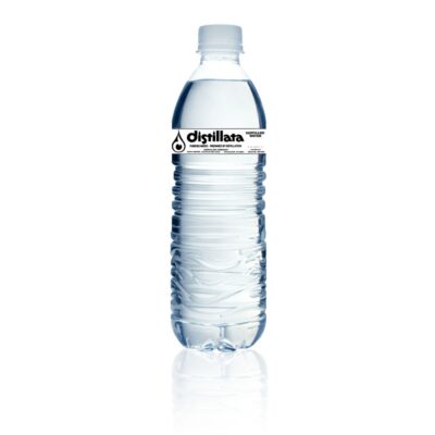 Distillata distilled water in 20 ounce plastic bottles