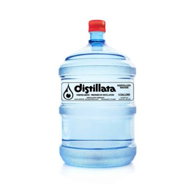 Distillata distilled water in a reusable 5-gallon water bottle