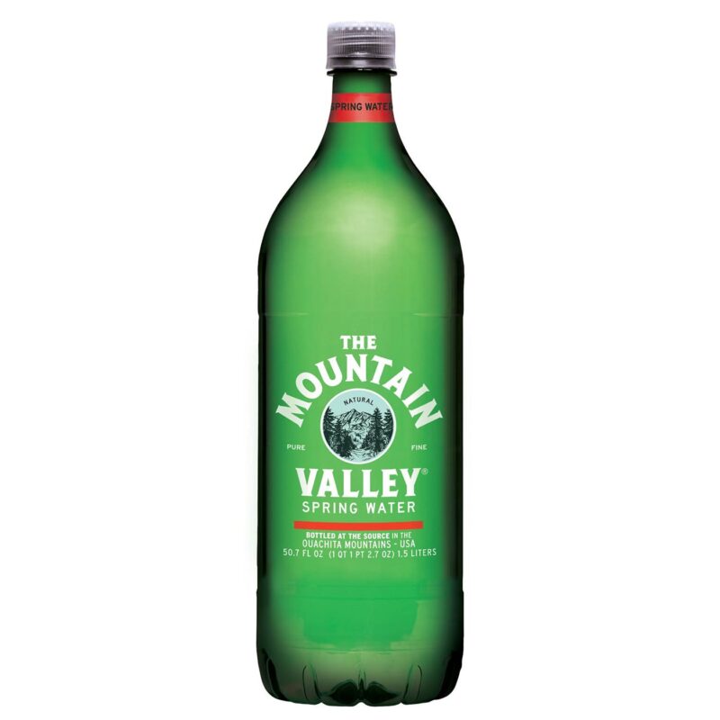 Mountain Valley Spring Water in 1.5 liter plastic bottles