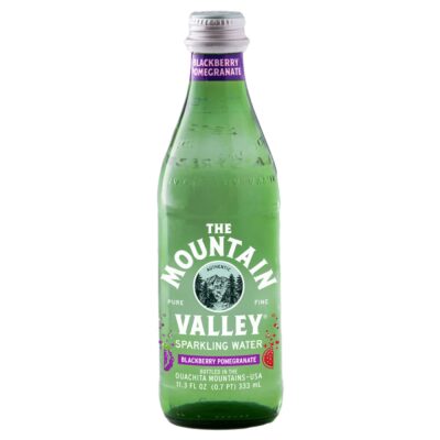 Mountain Valley Spring Water sparkling blackberry pomegranate water in glass bottles