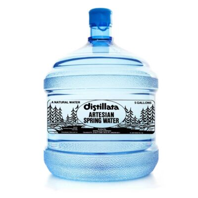 Distillata artesian spring water in a 3 gallon jug