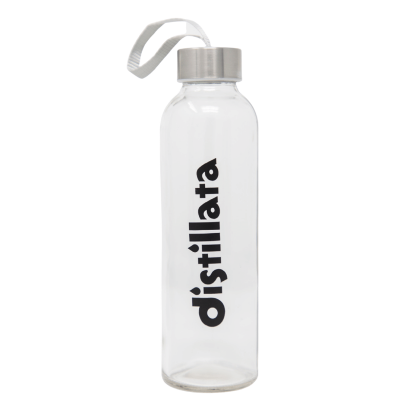 distillata reusable glass water bottle