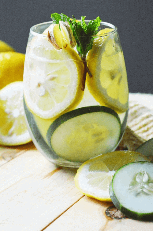 Lemon, Cucumber, Mint, and Ginger Recovery Water Distillata