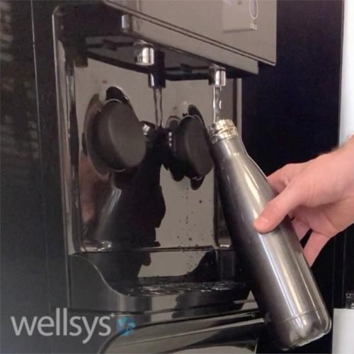 filling water bottled hands free from wellsys water filter