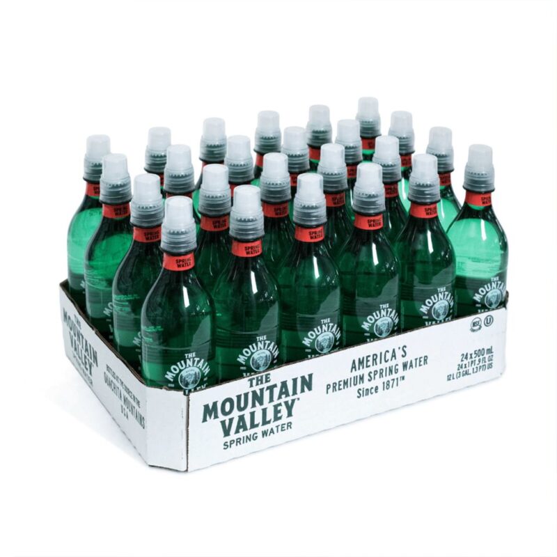 case of mountain valley 16 ounce spring water