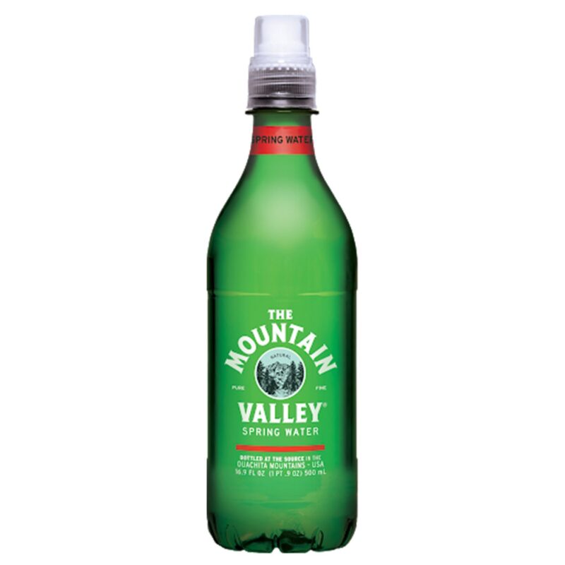 Mountain Valley Spring water in 16 ounce sports cap bottles