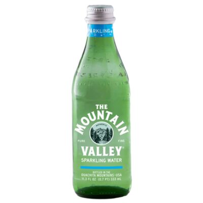 Mountain Valley sparkling water in glass bottles