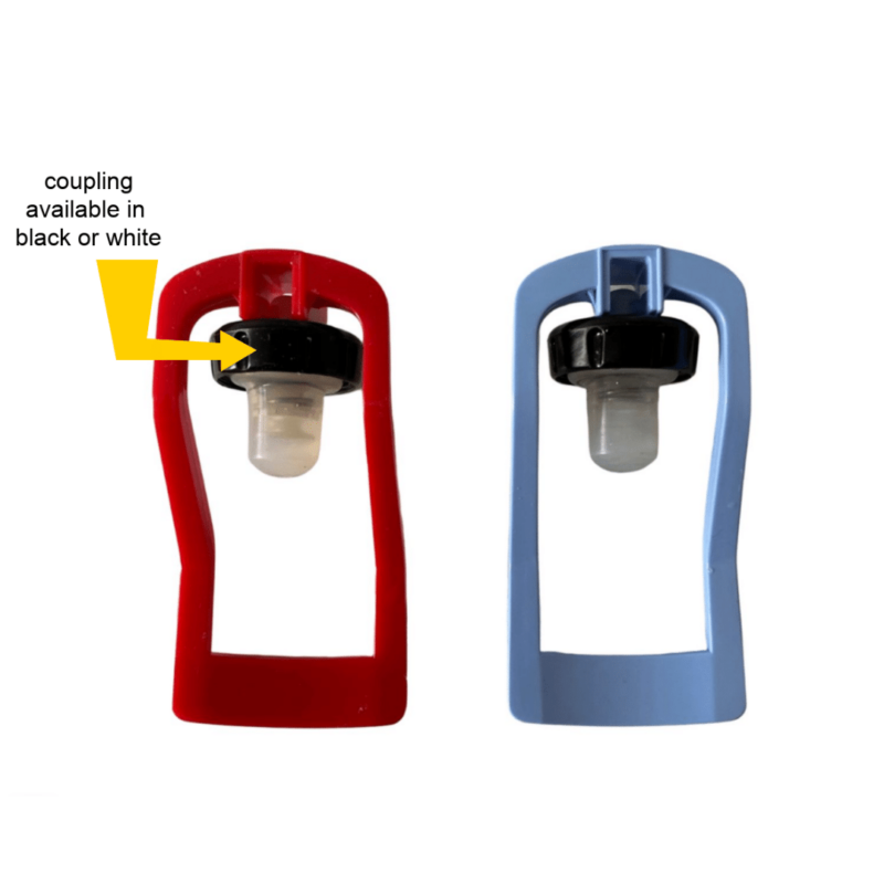 coupling for hands free water cooler lever