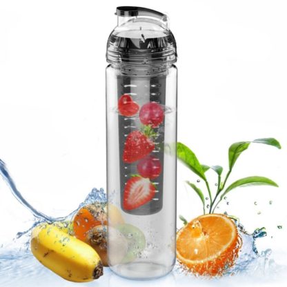 reusable water bottle with fruit infuser insert