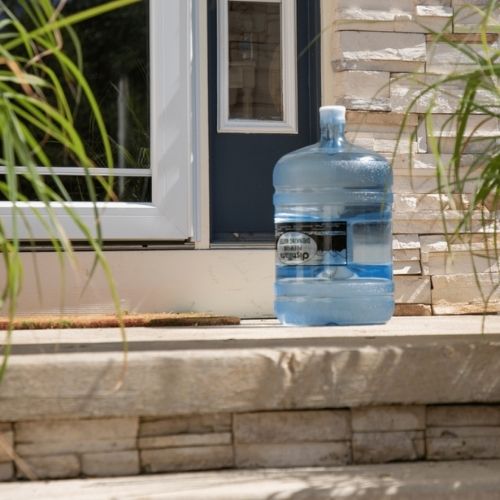 distillata water bottle delivery on front porch