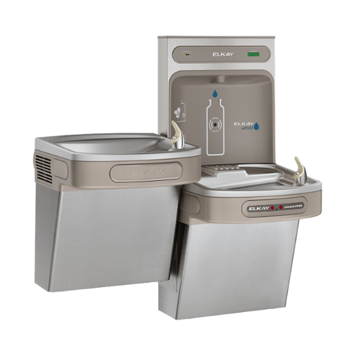 elkay dual level drinking water fountain with fill station