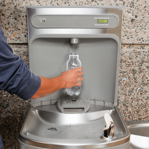 hands free drinking fountain