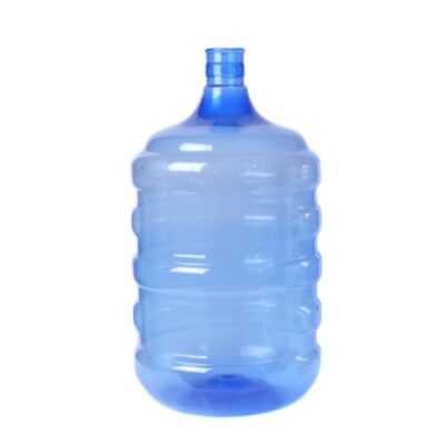 empty plastic 5 gallon water bottle