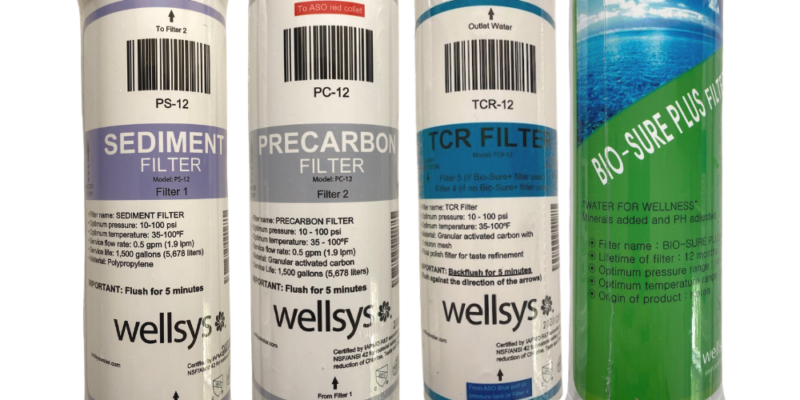 wellsys replacement water filter pack 4