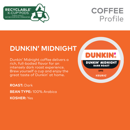dunkin midnight kcups description
