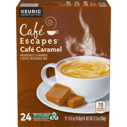 cafe escapes cafe caramel kcups box of 24
