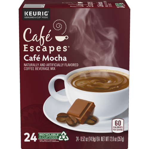 Cafe Escapes Cafe Mocha Kcups box of 24