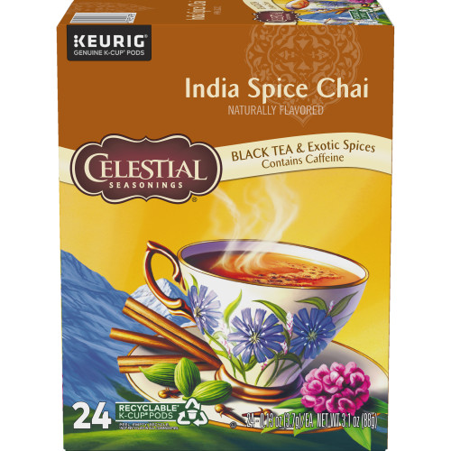 celestial seasoning india spice chai tea kcups
