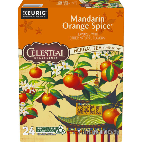 celestial seasonings mandarin orange spice kcup tea box of 24
