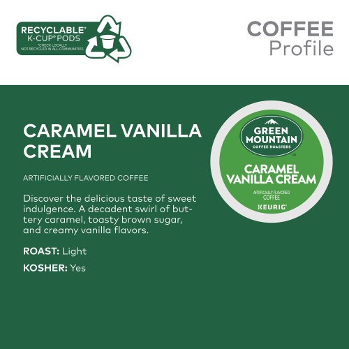 green mountain caramel vanilla cream kcups taste description