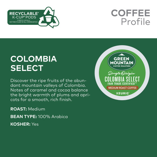 green mountain colombia select kcups tasting description