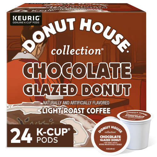 donut house chocolate glazed donut kcups box of 24