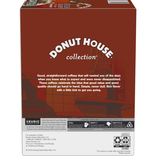 donut house chocolate glazed donut kcups box side