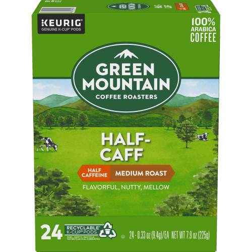 green mountain half caff kcups box of 24