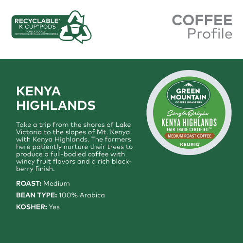 Green Mountain Kenya Highlands Kcups description