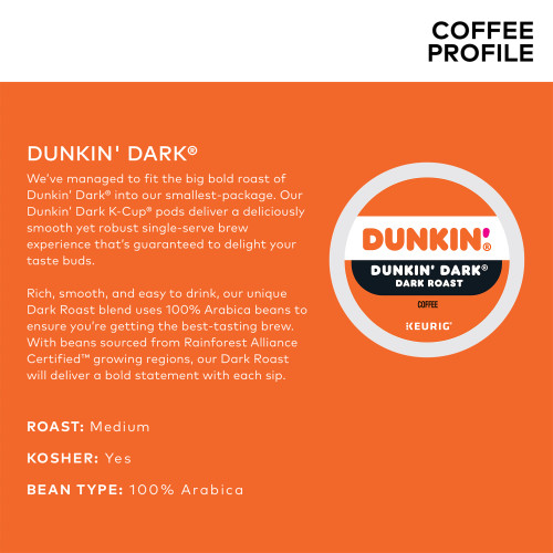 dunkin donuts dark kcups description
