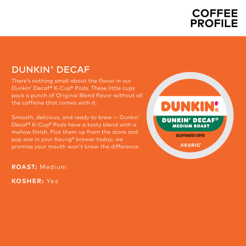 dunkin decaf kcups description