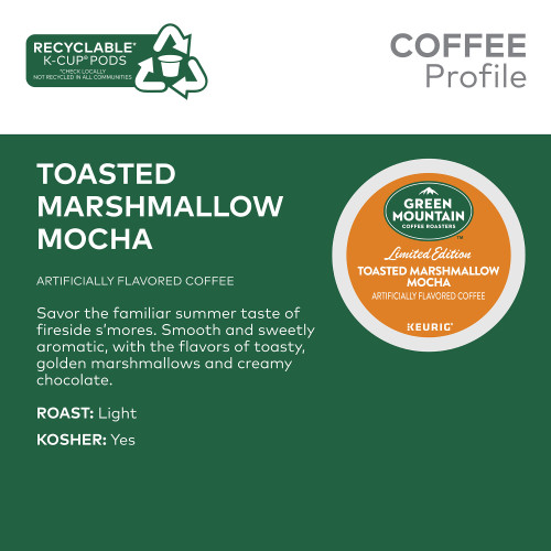green mountain toasted marshmallow kcup coffee description