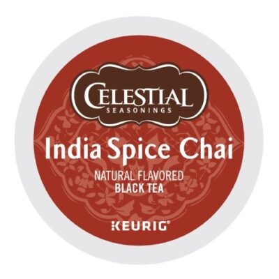 celestial seasoning india spice chai tea kcups lid