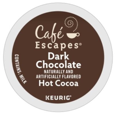 cafe escapes dark chocolate hot cocoa kcups