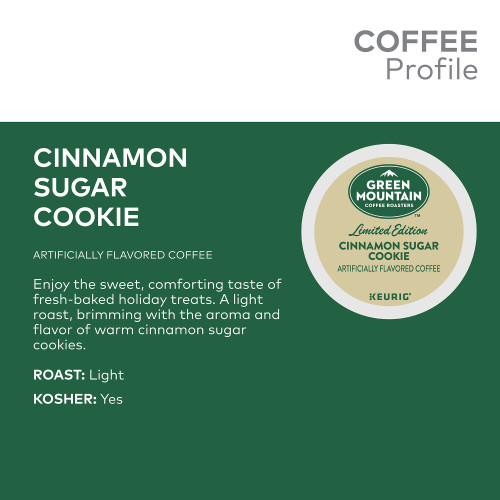 green mountain cinnamon sugar cookie kcups tasting description