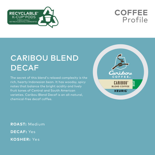 caribou blend decaf kcups description