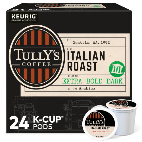 tullys italian roast kcups box of 24