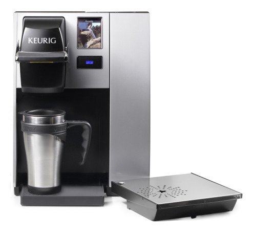 commercial keurig coffee brewer with removable drip tray