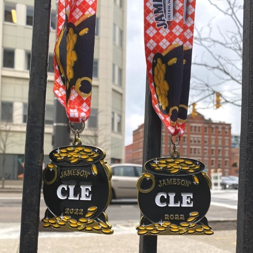 medals from hermes st patricks day 5k cleveland ohio