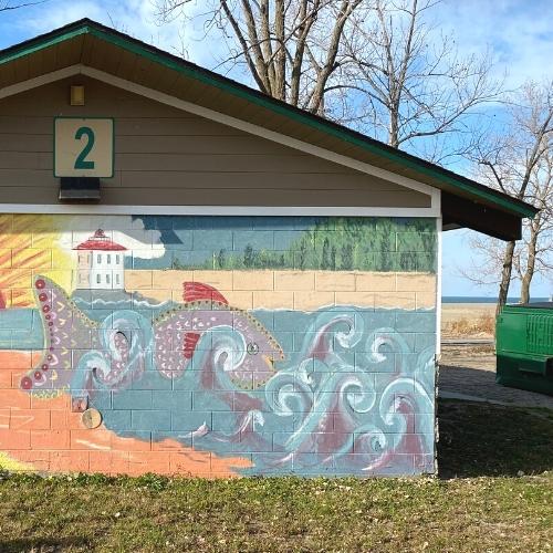 mural at headlands beach in mentor, oh