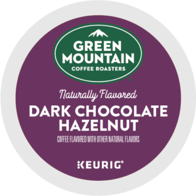 Green Mountain Dark Chocolate Hazelnut coffee lid